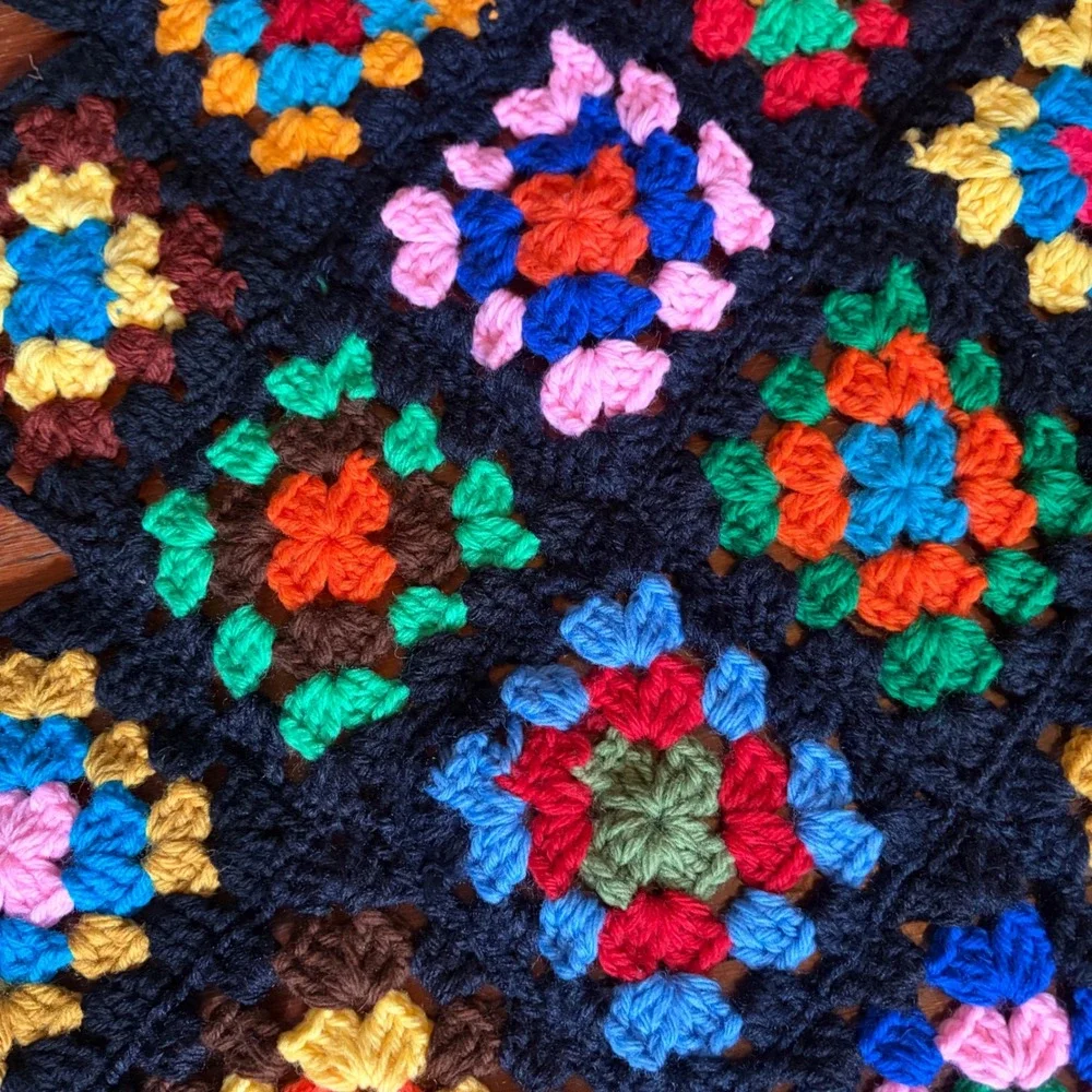 Handmade crochet table
